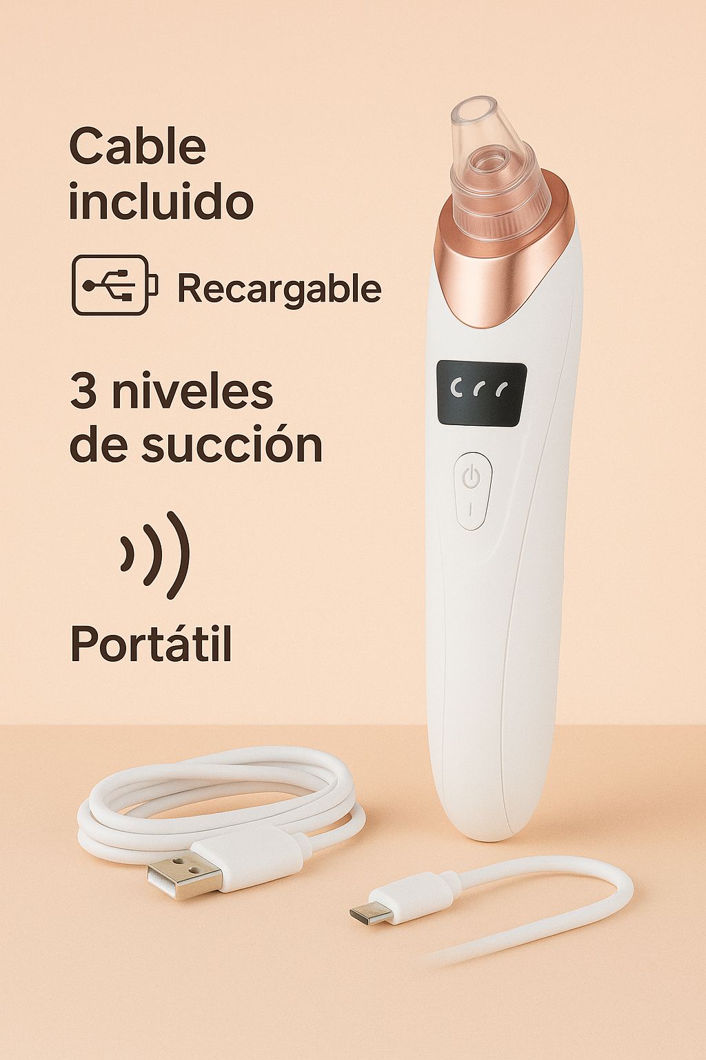 Aspiradora facial Glow back