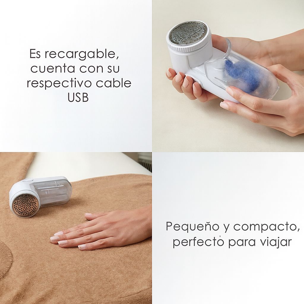 Removedor de pelusas Recargable para Ropa-Quita Pelusas- Corta pelusas- Softrenew